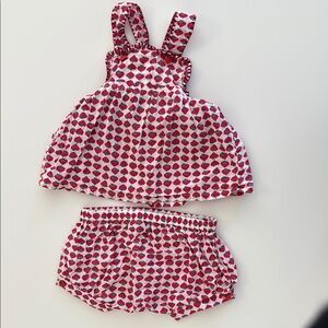 Stella McCartney Kids Strawberry Print Dress Set size 12 months